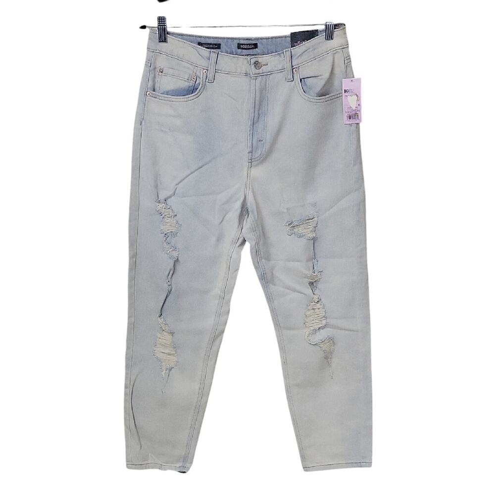 Wild Fable Highest Rise Light Wash Distressed Mom Jeans Womens Size 8 NWT